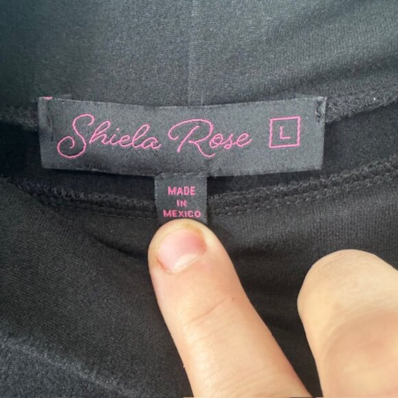 Shiela‎ Rose Black Turtleneck Long Sleeve Tunic Top Women's Size L - Picture 2 of 7